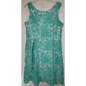 Donna Ricco size 12 mint organza green dress